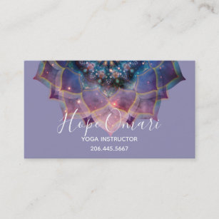 Cartão De Visita Boho Nebula Mandala, Mística