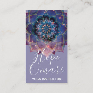 Cartão De Visita Boho Nebula Mandala, Mística