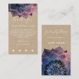 Cartão De Visita Boho Nebula Mandala, Mística