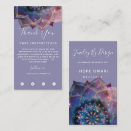 Cartão De Visita Boho Nebula Mandala, Mística