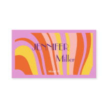 Boho Retro Wavy Lines Código QR da mídia social