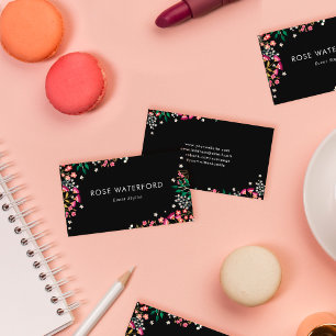 Cartão De Visita Boho Selvagens - Preto