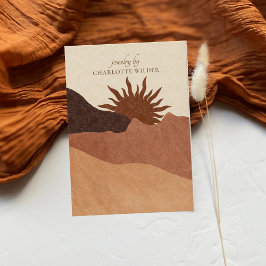 Cartão De Visita Boho Terracotta Sand Desert Sun Jewelry artesanal