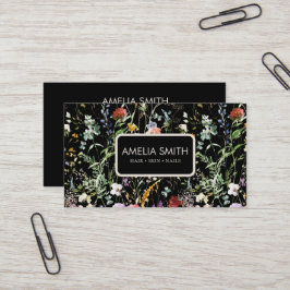 Cartão De Visita Boho Wildflower Aquarela Primavera Flor