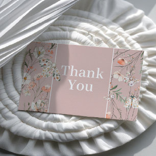 Cartão De Visita Boho Wildflower Floral Baby Birthday