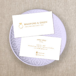 Cartão De Visita Boias-joias do Anel Diamond