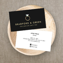 Cartão De Visita Boias-joias do Anel Diamond