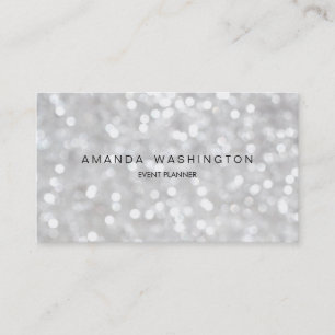 Cartão De Visita Bokeh branco