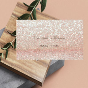 Cartão De Visita Bokeh Glittery liso moderno sofisticado