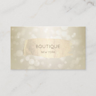 Cartão De Visita Bokeh moderno elegante, curso Dourado da escova