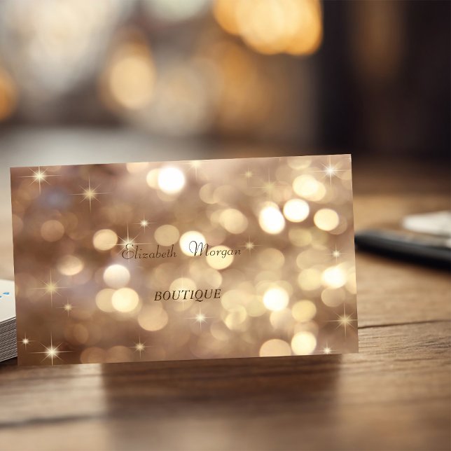 Cartão De Visita Bokeh Moderno Sofisticado Elegante (Criador carregado)