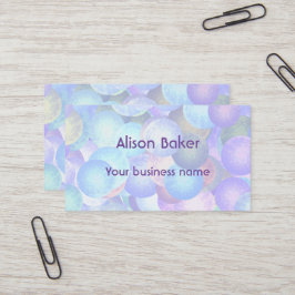 Cartão De Visita Bolas de disco em cores pastosas do arco-íris - ót