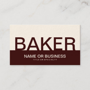 Cartão De Visita bold BAKER (personalizável a cores)