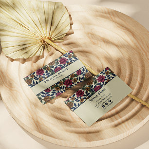 Cartão De Visita Bold Floral Elegance   Na moda Modern