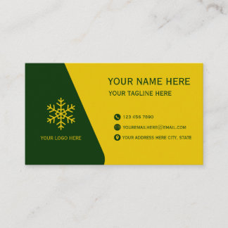 Cartão De Visita Bold Green Yellow Modern Business Card