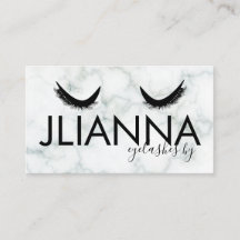 Bold Marble Eyelashes Salão Negro Branco