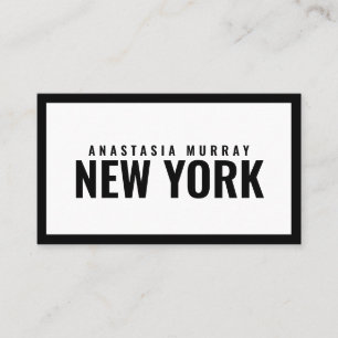 Cartão De Visita Bold Modern Black Minimalist Boutique