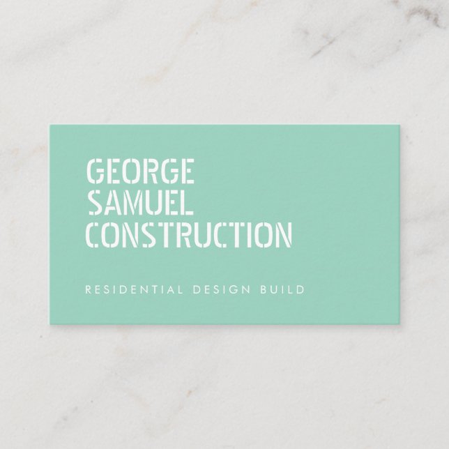 Cartão De Visita Bold Molded Realtor QR Code Light Teal Green (Frente)