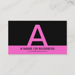 Cartão De Visita bold Monograma de PINK