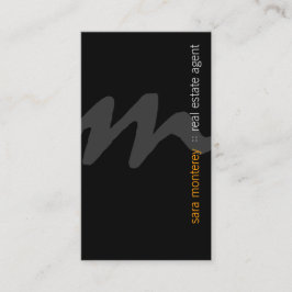 Cartão De Visita Bold Monograma do Agente ImobiliárioInvestimento