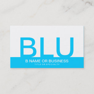 Cartão De Visita bold Monogramas TURQUOISES