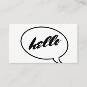 Cartão De Visita Bolha da conversa