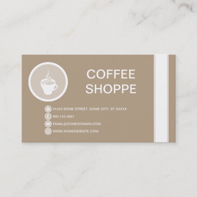 Cartão De Visita Bolha de COFFEE CUP (Frente)