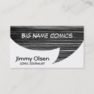 Cartão De Visita Bolha de Discurso Comic Scratchy