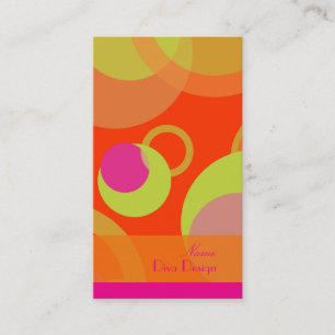 Cartão De Visita Bolhas da modificação de PixDezines/estilo retro +