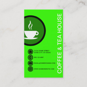 Cartão De Visita Bolhas de CAFÉ e TEA