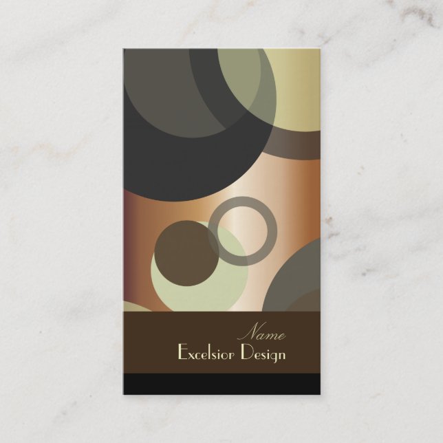 Cartão De Visita Bolhas de Mod PixDezines / Símbolo Retro + Cores (Frente)