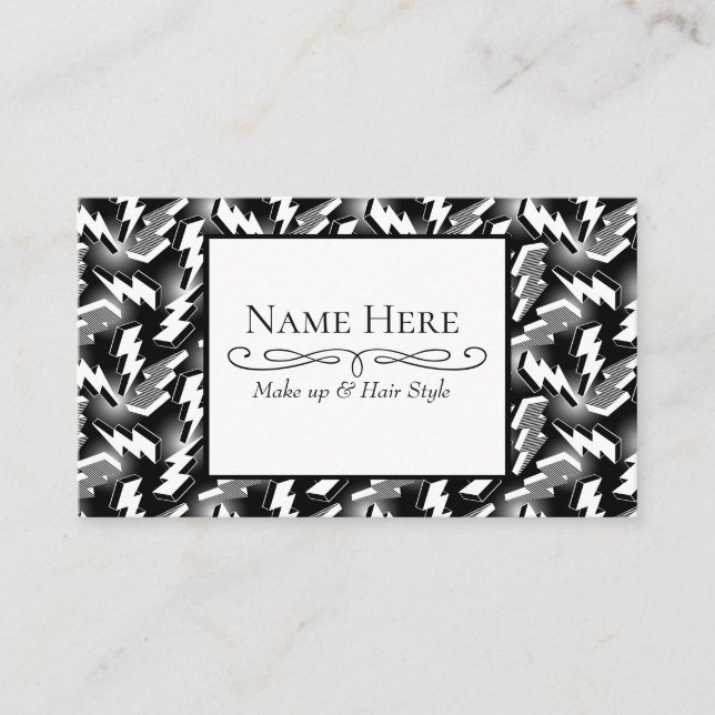 Cartão De Visita Bolhas de Relâmpago (Frente)