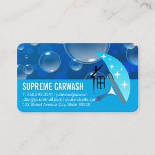 Cartão De Visita Bolhas de Sabão   Limpa Frasco de Spray
