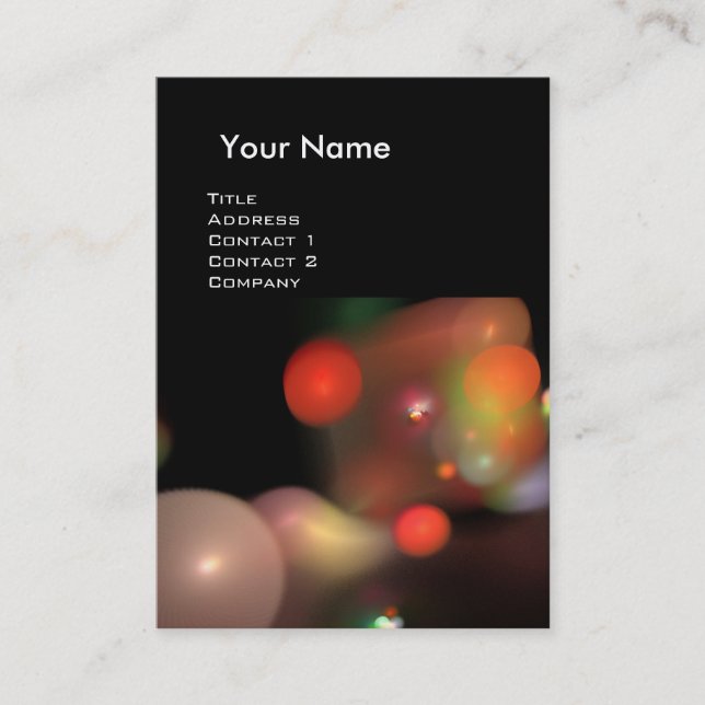 Cartão De Visita BOLHAS QUÂNTICAS MONOGRAM Vermelho vibrante (Frente)