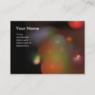 Cartão De Visita BOLHAS QUÂNTICAS MONOGRAMA Púrpura preto vibrante