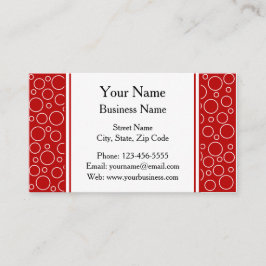 Cartão De Visita Bolinhas brancas e vermelhas