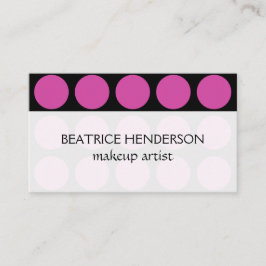 Cartão De Visita Bolinhas de qualquer cor em preto