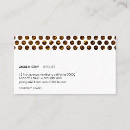 Cartão De Visita Bolinhas Douradas Flake (brancas)