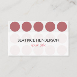 Cartão De Visita Bolinhas personalizáveis a qualquer cor em branco