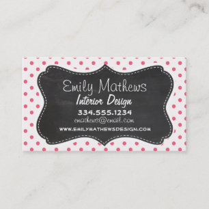 Cartão De Visita Bolinhas rosa-rosa-rosa; aparência do quadro de co