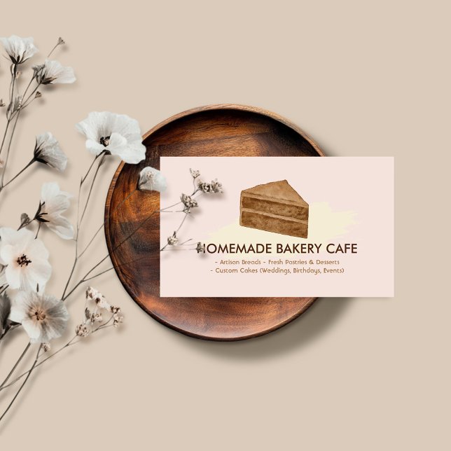 Cartão De Visita Bolo Cookies Casamento Aniversário Padaria Minimal (Criador carregado)