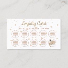 Cartão De Visita Bolo de Casamento de Lealdade da Padaria Patisseri