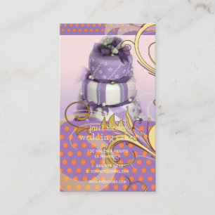 Cartão De Visita Bolo de casamento lilás/lavanda/ Padaria/pâtisseri