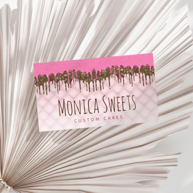 Cartão De Visita bolo e doçura de glacé (Criador carregado)