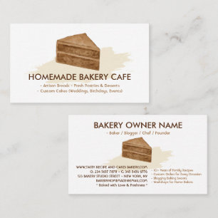 Cartão De Visita Bolo Fabricante Cookies Casamento Aniversário Pada