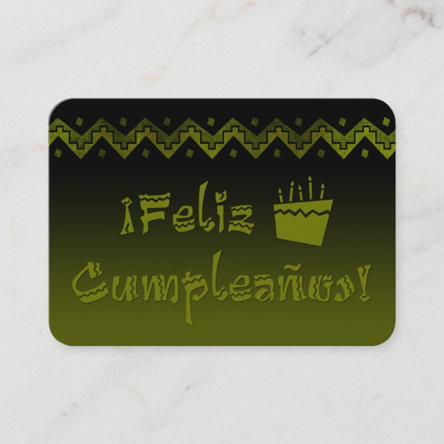 Cartão De Visita Bolo Feliz de Chegada (Frente)