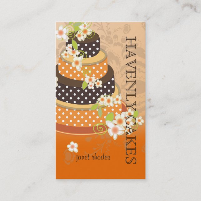 Cartão De Visita Bolo/padaria/pataria de chocolate (Frente)