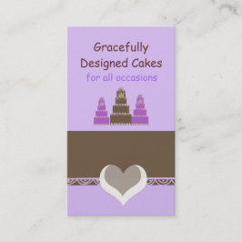 Cartão De Visita Bolos/Baking de Designer - Roxo