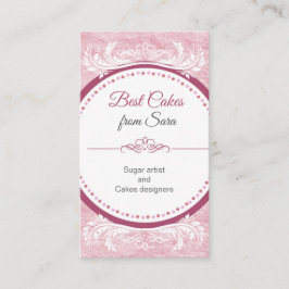 Cartão De Visita bolos, bolos feitos à mão 3D, bolachas para pastel