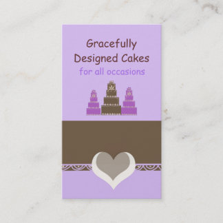 Cartão De Visita Bolos de Designer/Confeitaria - Roxo